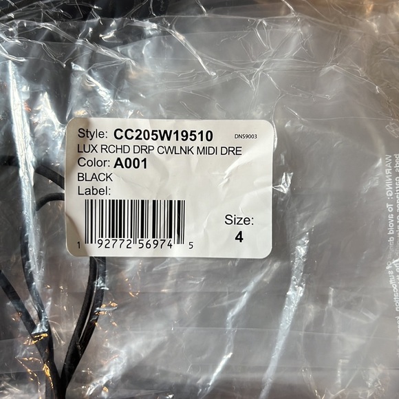 ALICE + OLIVIA Ruched Cutout Maxi Dress Black NWT Size 4 - Picture 10 of 11